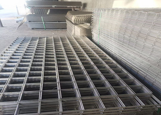 Square Hole Silver 4 Inch Galvanised Weld Mesh Fence Panels