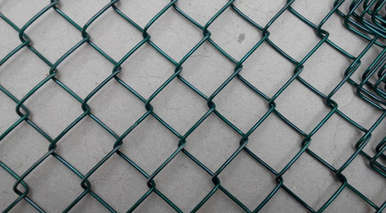 10x10cm Hole Size Pvc Coated Chain Link Fence For Garden