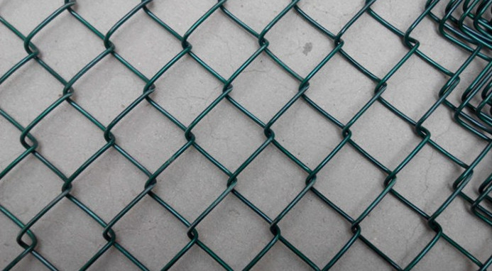 10x10cm Hole Size Pvc Coated Chain Link Fence For Garden
