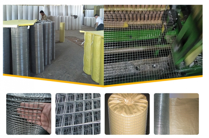 0.9mm 1/2 Inci 1m Lebar Stainless Steel Welded Wire Mesh 0